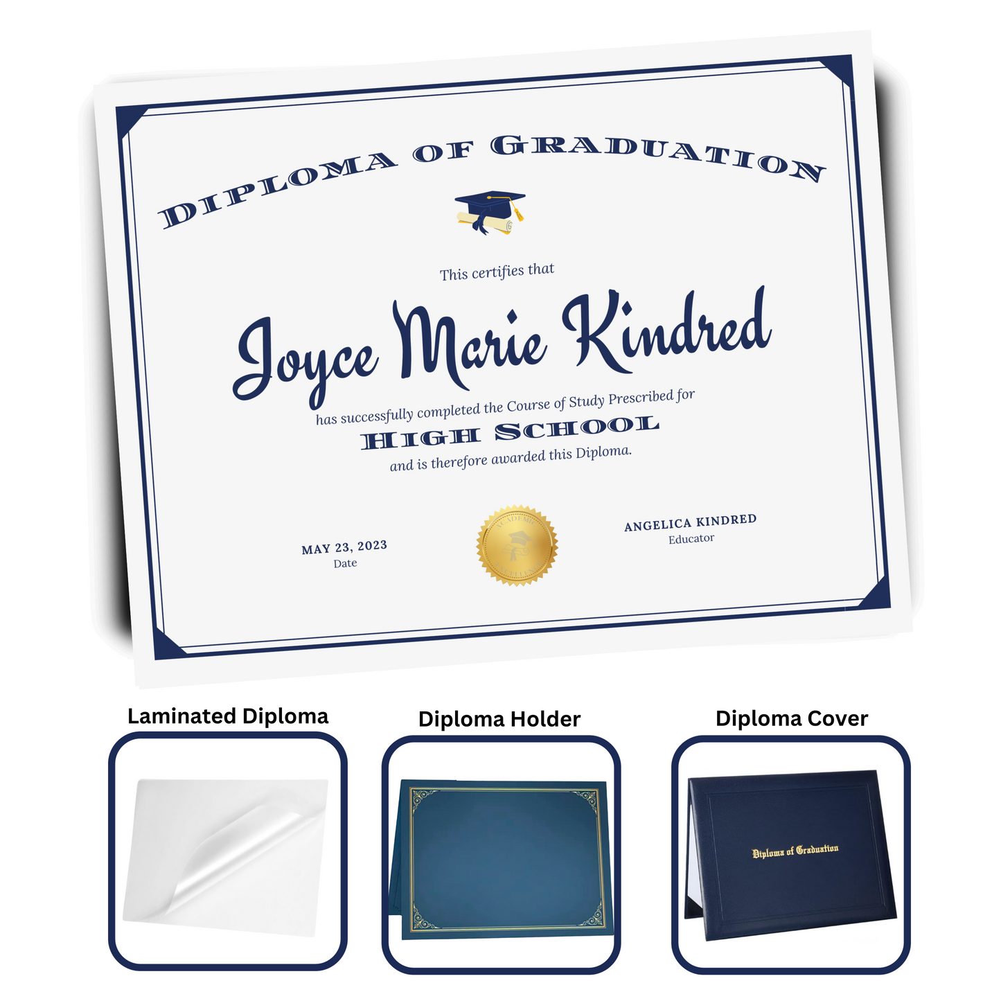 Diploma of Graduation: Personalized Printed and Shipped