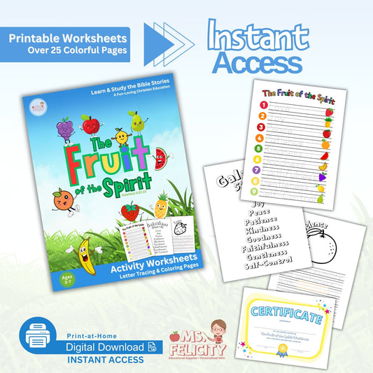 Instant Access: The Fruit of the Spirit Worksheets Printable