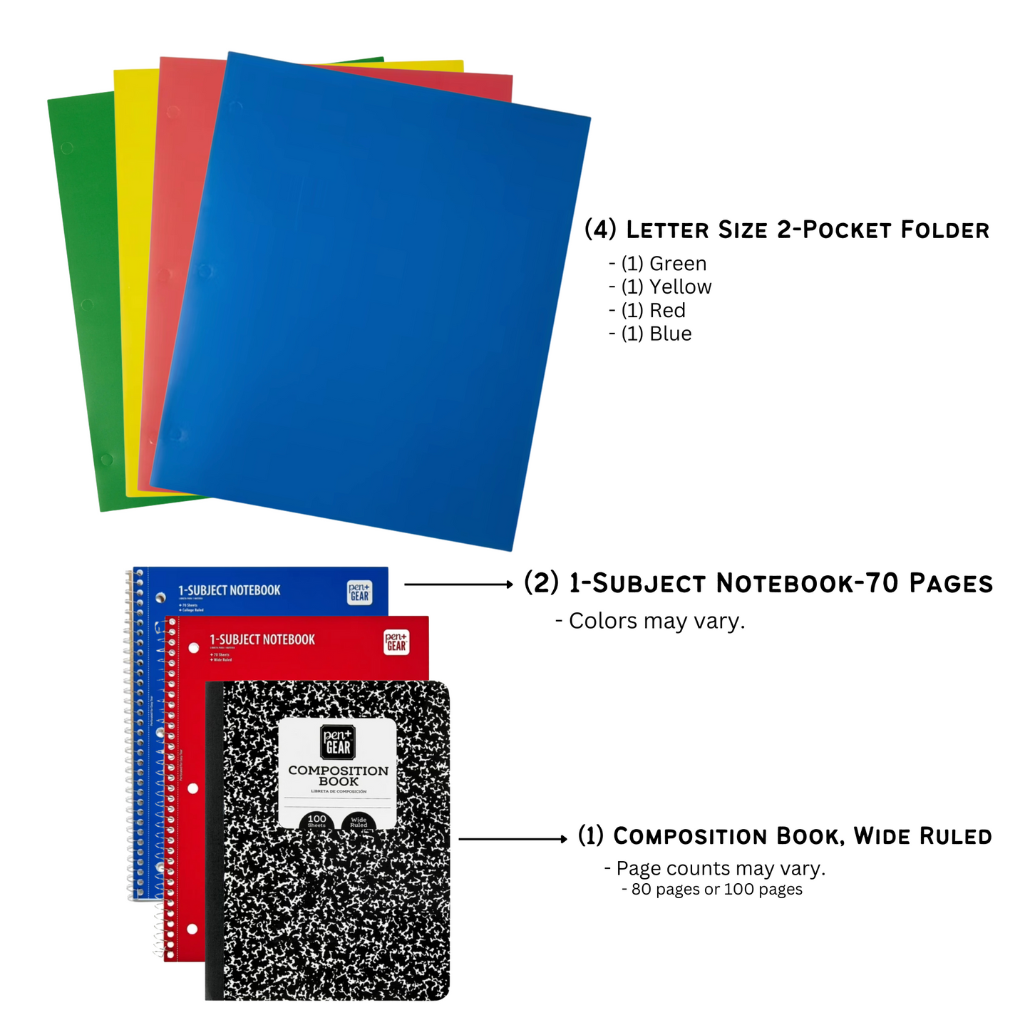 67 Pieces of School Supplies: School Essentials in One Kit for Students Grades K-12 - Back to School Supply