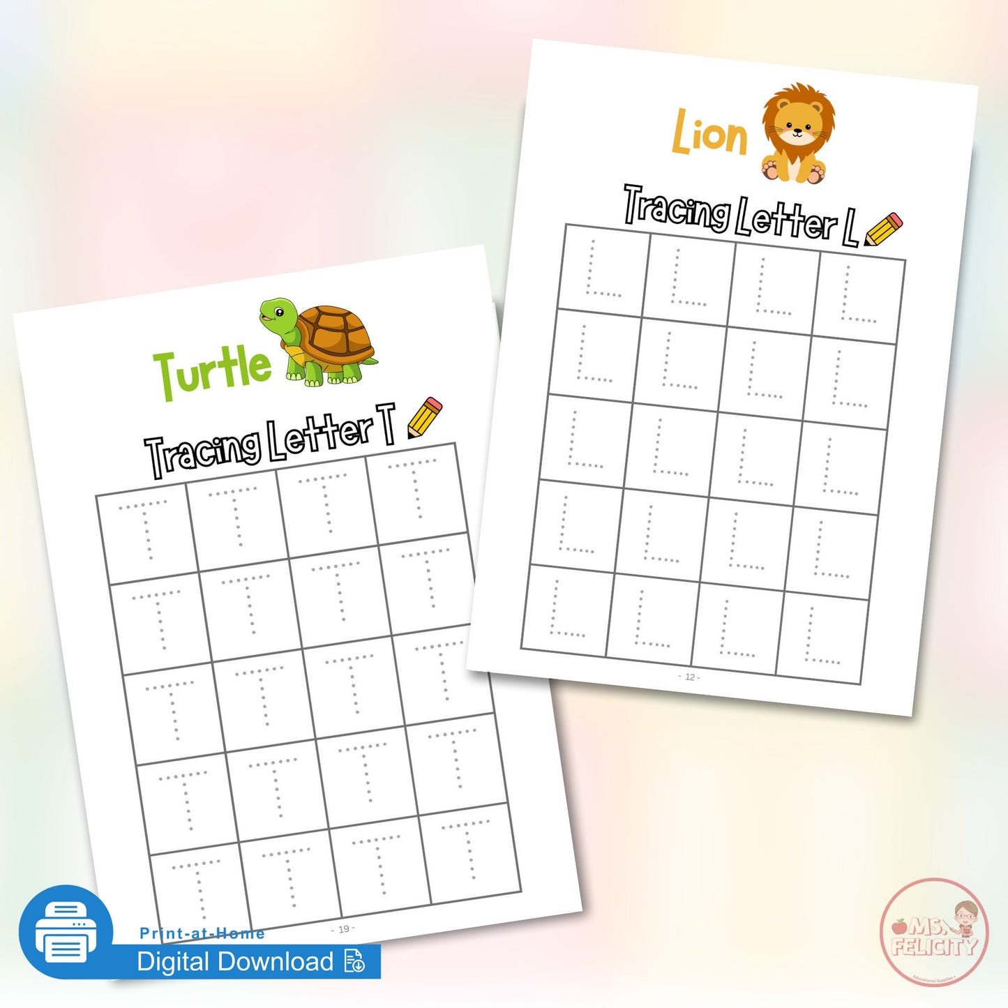 Digital Download: Tracing Alphabet Letters Workbook and Coloring Book Printable